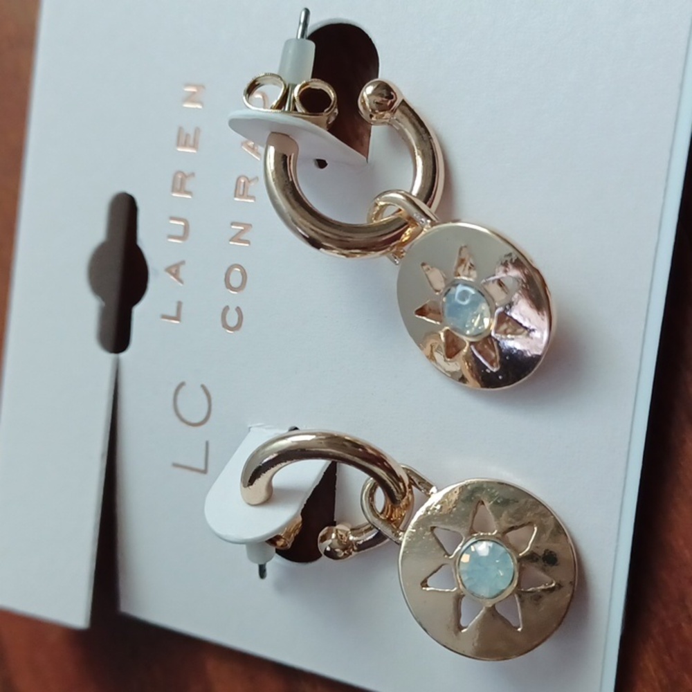 LC LAUREN CONRAD STAR SUN EARRINGS - Picture 7 of 7